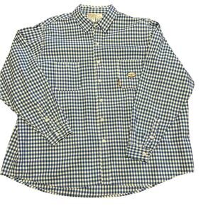 Rasco Mens 5XL Long Sleeve Fire Resistant Shirt in Blue and White Gingham